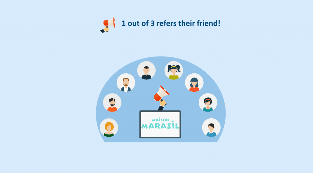 maison marasil, referral, refer a friend, referral campaign maison marasil